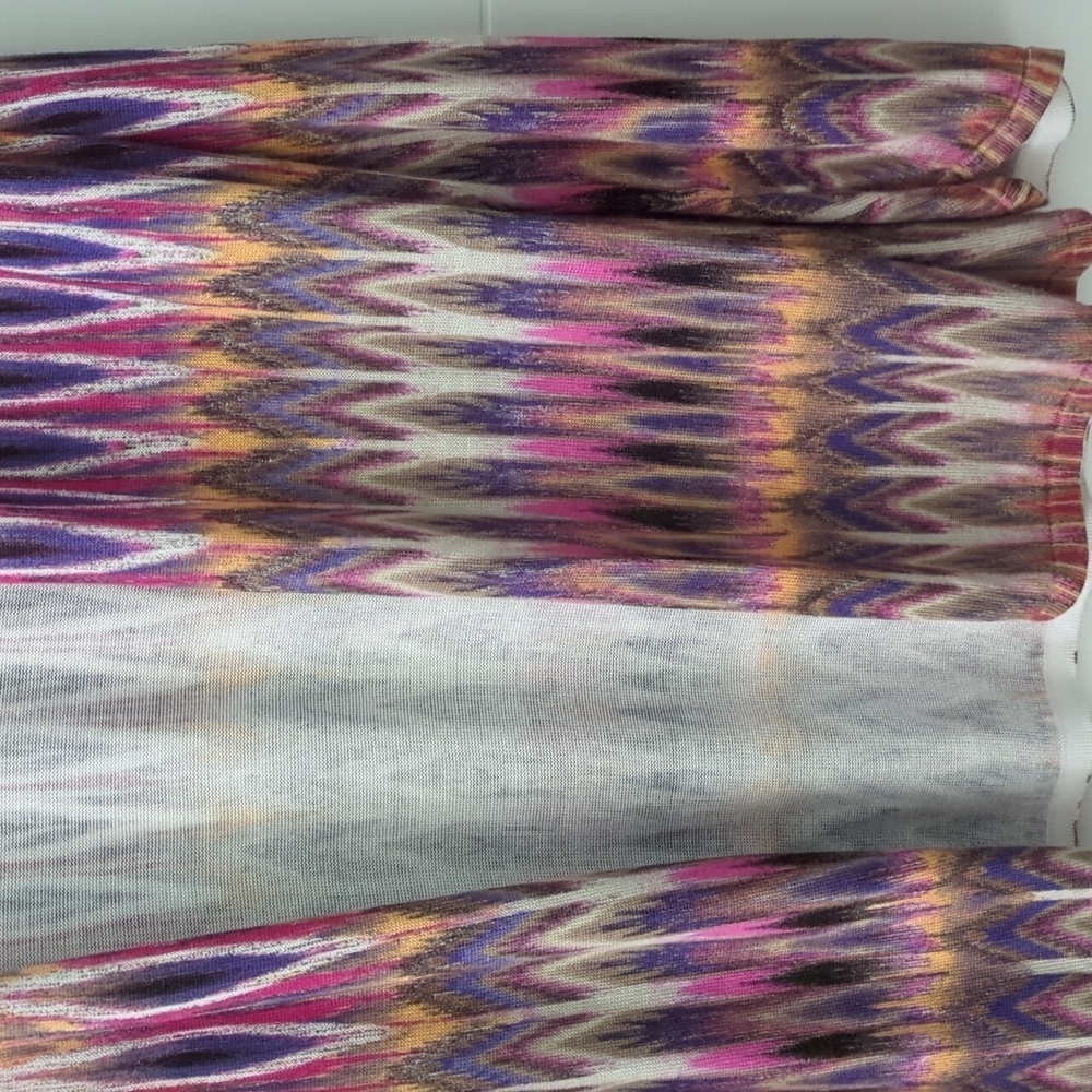 Chico's Multicolor Abstract Print Open Cardigan C… - image 3